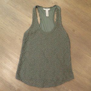 Banana Republic Heritage Olive Green Lace Tank Top